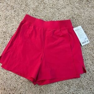 NWT Lululemon Stretch Woven Relaxed Fit HR Short 4” Size Small Cherry Mist